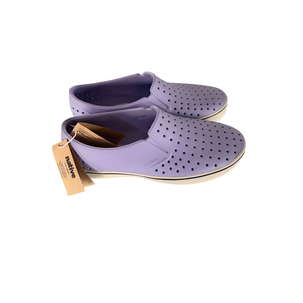 Native Miles Wanderfoam Taro Purple Bone White Slip On Shoes Womens 8